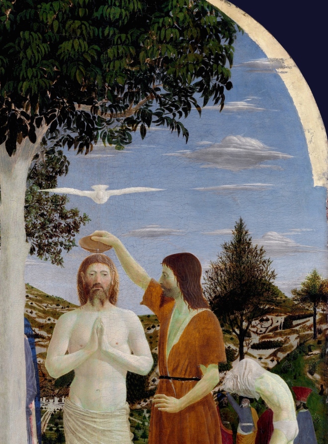 "Battesimo di Cristo", 1448-1450 circa, part.